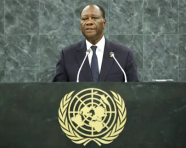 Portrait de (titres de civilité + nom) Son Excellence Alassane Ouattara (Président), Côte d’Ivoire Portrait de (titres de civilité + nom) Son Excellence Alassane Ouattara (Président), Côte d’Ivoire
