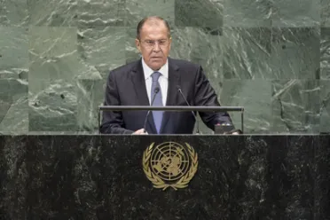 Portrait de (titres de civilité + nom) Son Excellence Sergey Lavrov (Ministre des affaires étrangères), Fédération de Russie Portrait de (titres de civilité + nom) Son Excellence Sergey Lavrov (Ministre des affaires étrangères), Fédération de Russie